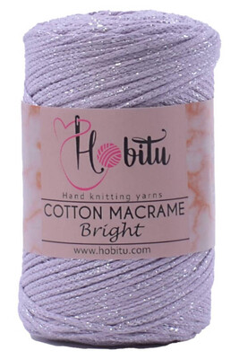 HOBİTU COTTON MACRAME BRİGHT 165 Lila-Gümüş - Thumbnail