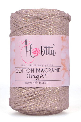 HOBİTU COTTON MACRAME BRİGHT 168 Bej-Altın - Thumbnail