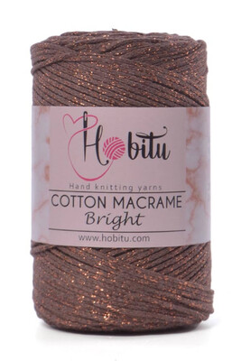 HOBİTU YARNS - HOBİTU COTTON MACRAME BRİGHT 169 Kahve-Bakır