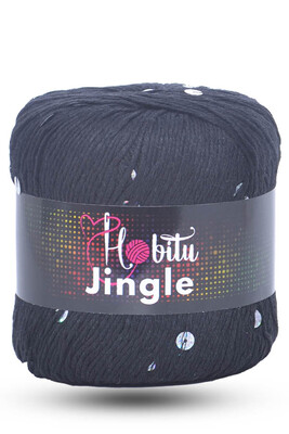 HOBİTU YARNS - HOBİTU JİNGLE 150G Siyah-Gümüş