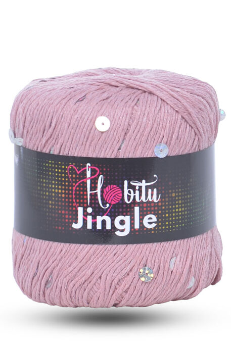 HOBİTU YARNS - HOBİTU JİNGLE 192 Gül Kurusu-Gümüş
