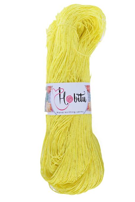 HOBİTU YARNS - HOBİTU KAĞIT İP 500-600 GR 58 Neon Sarı