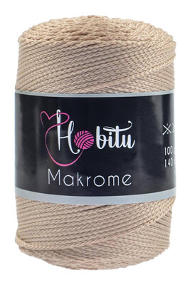 HOBİTU YARNS - HOBİTU MAKROME 030 Açık Bej