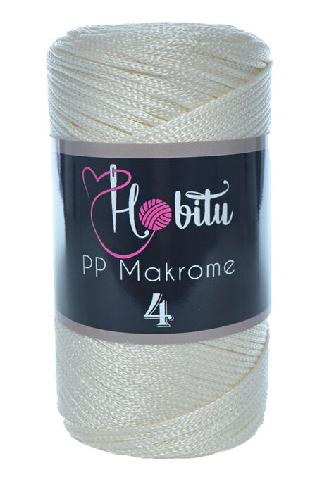 HOBİTU YARNS - HOBİTU MAKROME 200GR NO:4 010 Vanilya