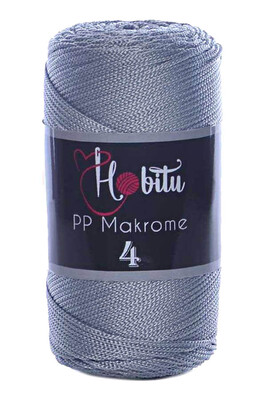 HOBİTU YARNS - HOBİTU MAKROME 200GR NO:4 061 Metalik Gri