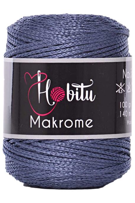 HOBİTU YARNS - HOBİTU MAKROME 236 Kot Mavi