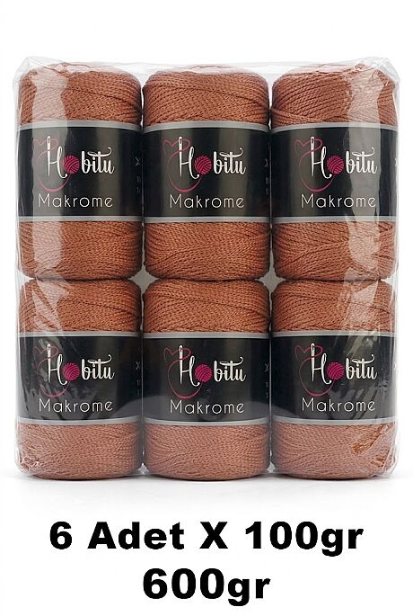 HOBİTU MAKROME 600 GR 6 Lİ PAKET 071 Pişmiş Ayva - 1