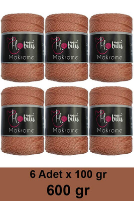 HOBİTU YARNS - HOBİTU MAKROME 600 GR 6 Lİ PAKET 071 Pişmiş Ayva