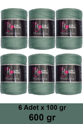 HOBİTU YARNS - HOBİTU MAKROME 600 GR 6 Lİ PAKET 168 Çağla Yeşili