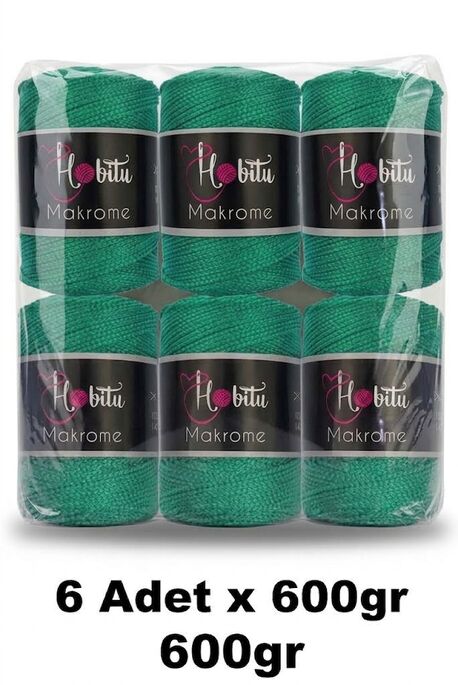 HOBİTU YARNS - HOBİTU MAKROME 600 GR 6 Lİ PAKET 175 Benetton