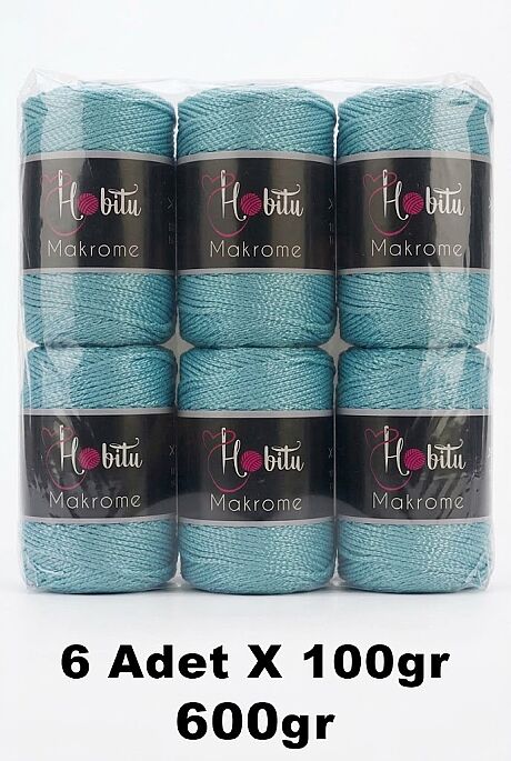 HOBİTU MAKROME 600 GR 6 Lİ PAKET 222 Gökyüzü - 1