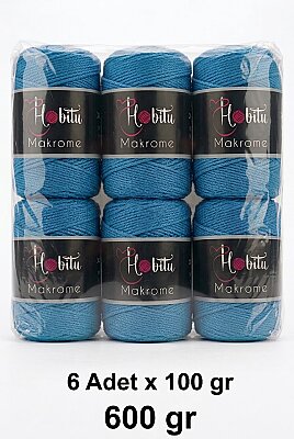 HOBİTU MAKROME 600 GR 6 Lİ PAKET 238 Petrol