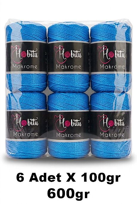 HOBİTU MAKROME 600 GR 6 Lİ PAKET 240 Saks - 1