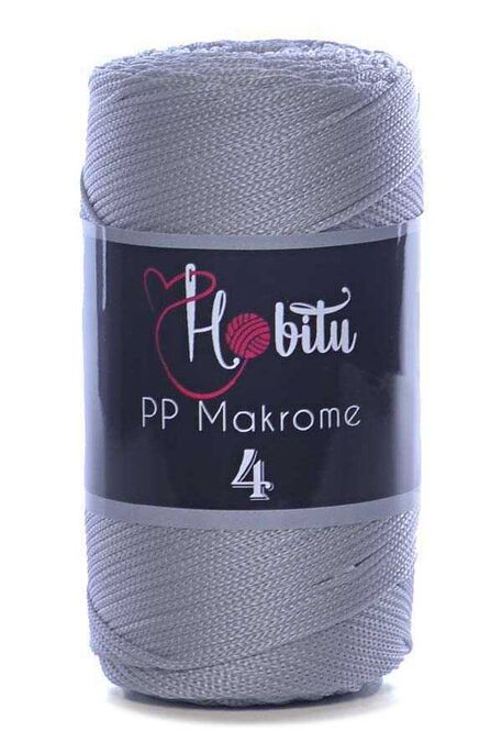 HOBİTU YARNS - HOBİTU MAKROME 200gr NO:4 060 Açık Gri