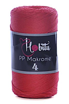 HOBİTU YARNS - HOBİTU MAKROME 200gr NO:4 100 Kırmızı