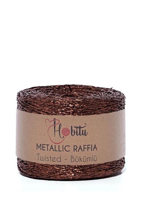 HOBİTU - HOBİTU METALİK BÜKÜMLÜ RAFFİA 250 GR 230 Kahve