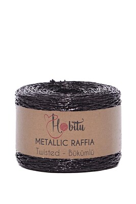 HOBİTU METALİK BÜKÜMLÜ RAFFİA 250 GR 240 Siyah - Thumbnail