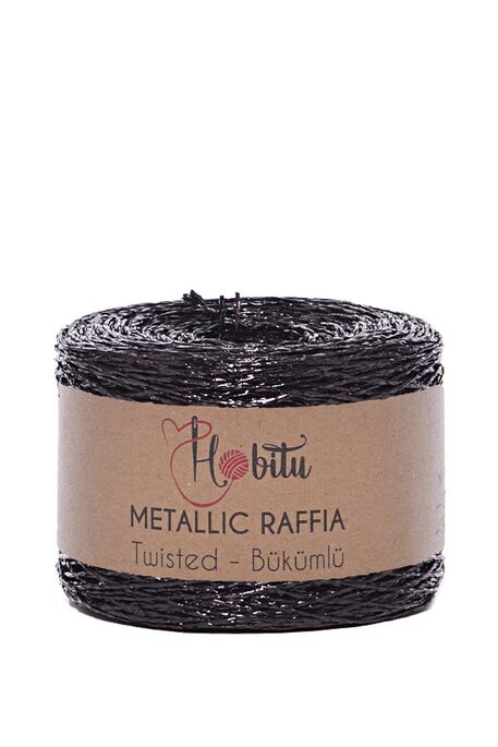 HOBİTU - HOBİTU METALİK BÜKÜMLÜ RAFFİA 250 GR 240 Siyah