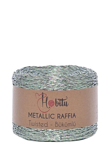 HOBİTU - HOBİTU METALİK BÜKÜMLÜ RAFFİA 250 GR 280 Sedef Gümüş