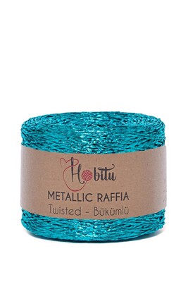 HOBİTU - HOBİTU METALİK BÜKÜMLÜ RAFFİA 250 GR 310 Mavi