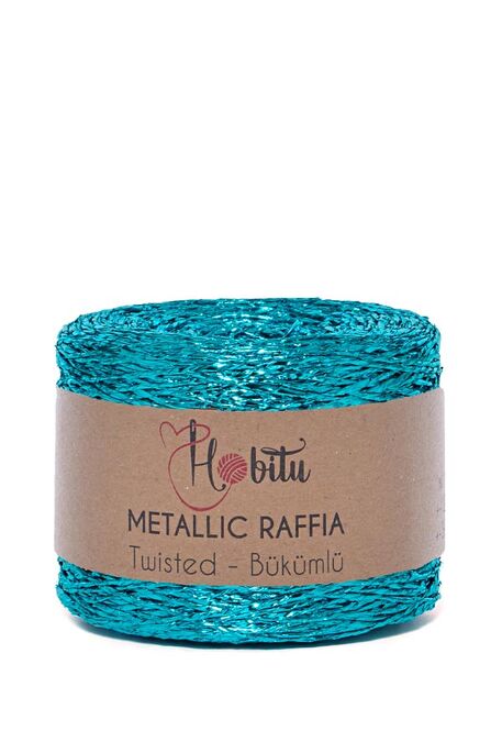 HOBİTU - HOBİTU METALİK BÜKÜMLÜ RAFFİA 250 GR 310 Mavi