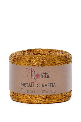 HOBİTU METALİK BÜKÜMLÜ RAFFİA 250 GR 360 Altın - Thumbnail