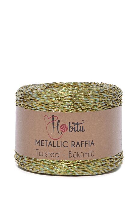 HOBİTU - HOBİTU METALİK BÜKÜMLÜ RAFFİA 250 GR 390 Sedef Gold