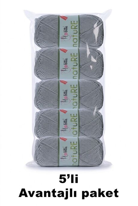 HOBİTU YARNS - HOBİTU NATURE 5 Lİ PAKET 106 Çağla Yeşili