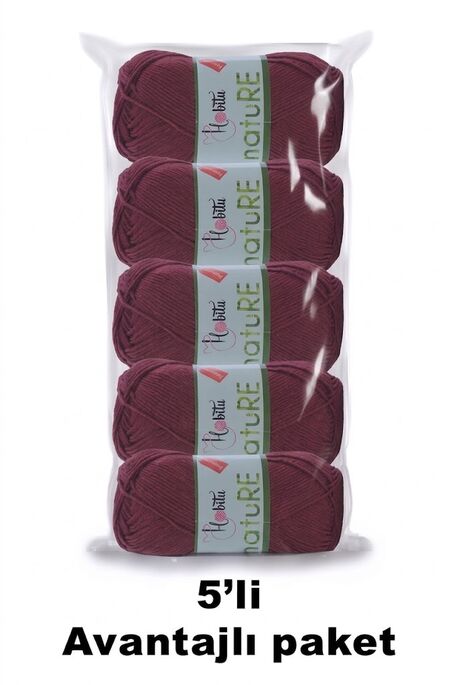 HOBİTU NATURE 5 Lİ PAKET 181 Bordo - 1