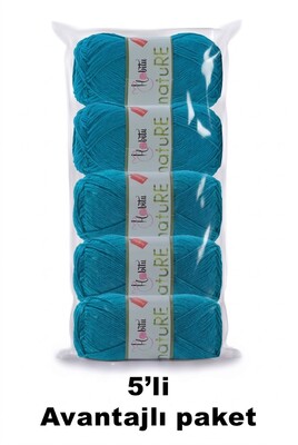HOBİTU YARNS - HOBİTU NATURE 5 Lİ PAKET 186 Parlament