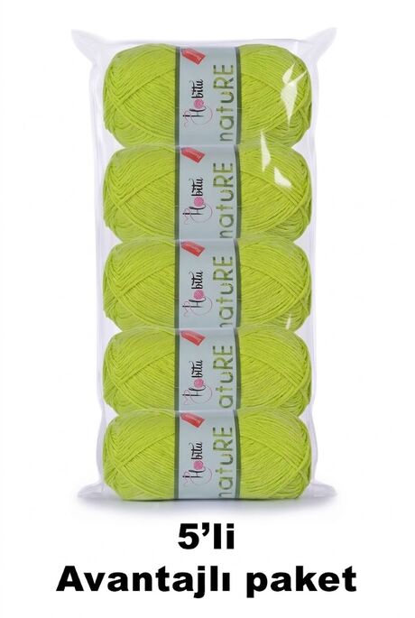 HOBİTU NATURE 5 Lİ PAKET 201 Neon Sarı - 1