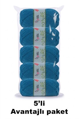 HOBİTU YARNS - HOBİTU NATURE 5 Lİ PAKET 3323 Okyanus