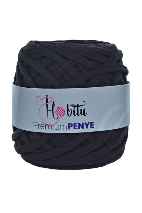 HOBİTU YARNS - HOBİTU PREMİUM PENYE İP 2008 Siyah