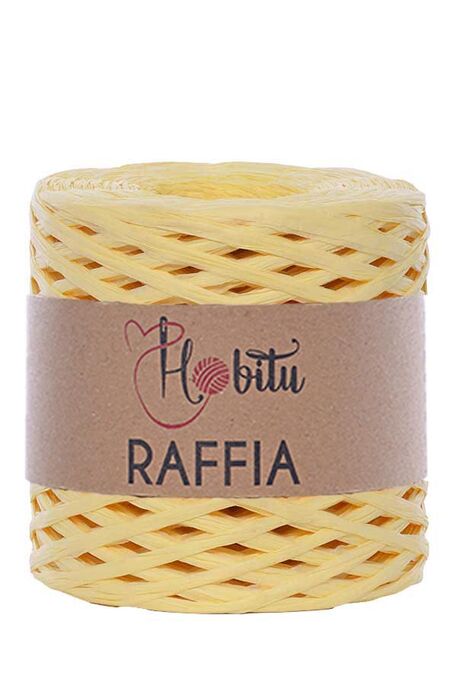 HOBİTU - HOBİTU RAFFİA İPİ 200 GR G1 Krem