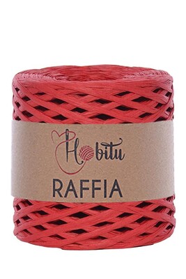 HOBİTU - HOBİTU RAFFİA İPİ 200 GR G13 Kırmızı