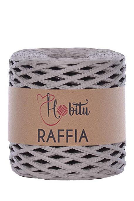 HOBİTU - HOBİTU RAFFİA İPİ 200 GR G53 Gri