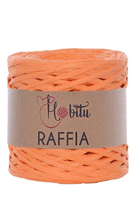 HOBİTU - HOBİTU RAFFİA İPİ 200 GR G65 Turuncu