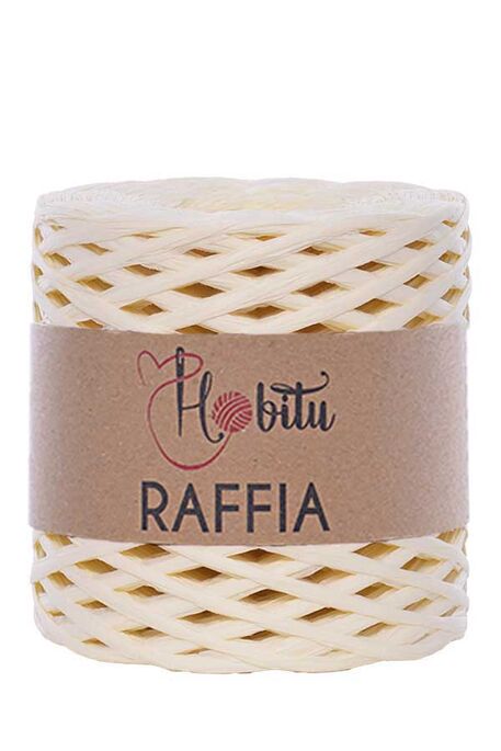 HOBİTU - HOBİTU RAFFİA İPİ 200 GR G8 Ekru