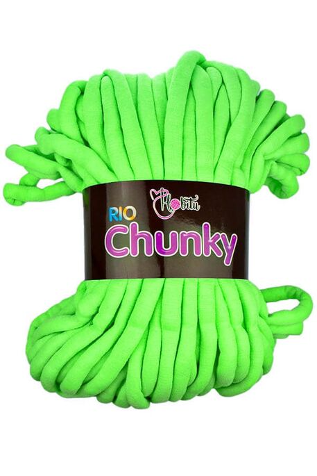 HOBİTU YARNS - HOBİTU RİO CHUNKY 1907 Neon Yeşil