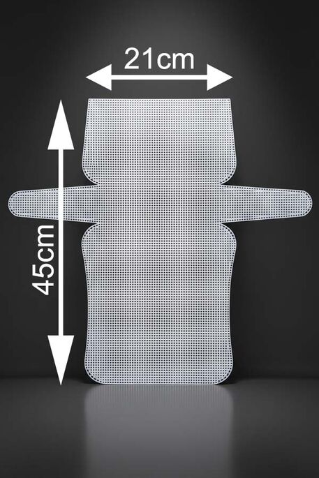  - KANVAS PLASTİK FİLE ÇANTA 45 CM X 21 CM