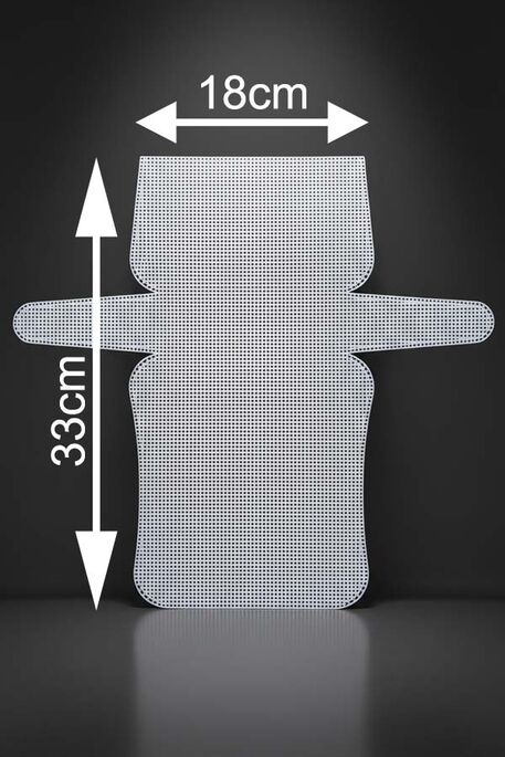  - KANVAS PLASTİK FİLE ÇANTA 33 CM X 18 CM