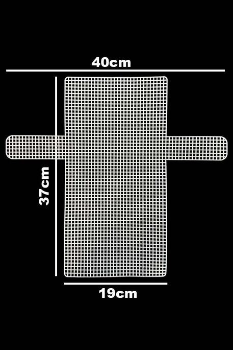  - KANVAS PLASTİK FİLE ÇANTA 37 x 19 CM