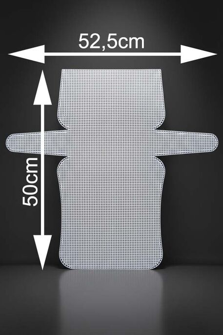  - KANVAS PLASTİK FİLE ÇANTA 52,5 CM X 50 CM