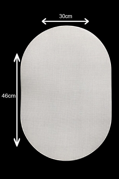  - KANVAS PLASTİK FİLE OVAL 46 CM X 30 CM