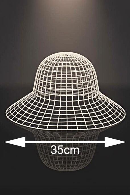  - KANVAS PLASTİK ŞAPKA ŞEFFAF 35 CM