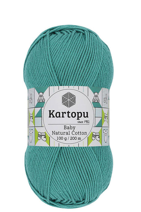 KARTOPU - KARTOPU BABY NATURAL COTTON K418 Koyu Mint