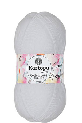 KARTOPU - KARTOPU COTTON LOVE K010 Beyaz
