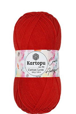 KARTOPU - KARTOPU COTTON LOVE K1170 Kırmızı