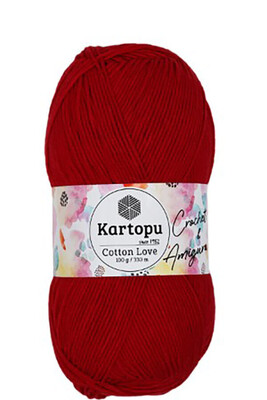 KARTOPU - KARTOPU COTTON LOVE K143 Kırmızı