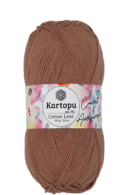 KARTOPU - KARTOPU COTTON LOVE K842 Kızıl Kahve